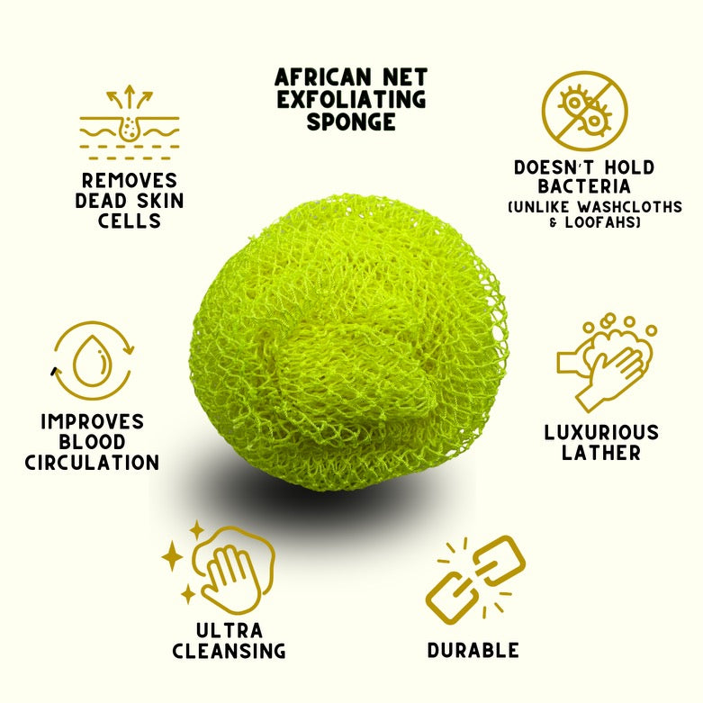 African Net Exfoliating Bath Sponge