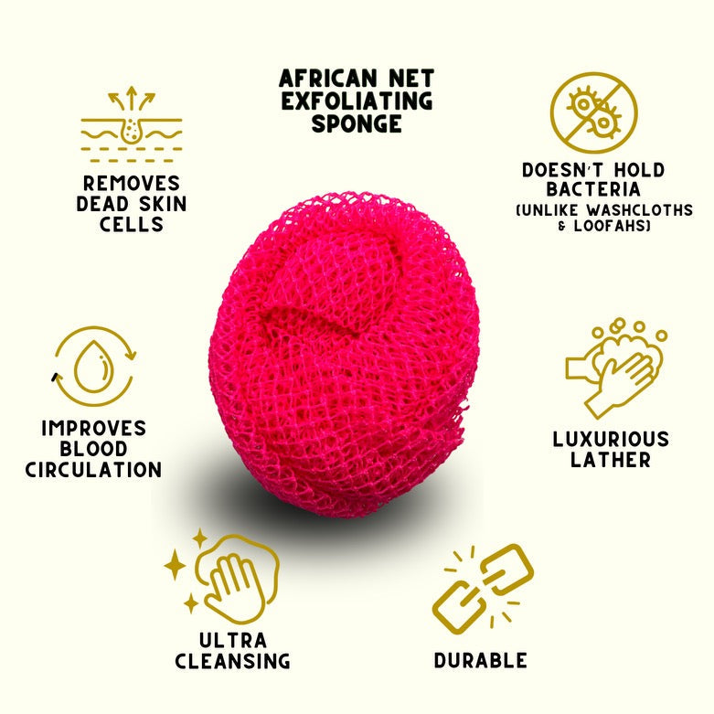 African Net Exfoliating Bath Sponge