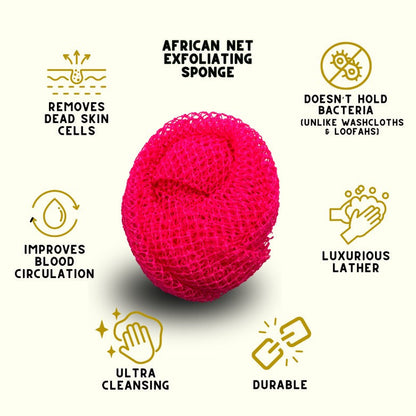 African Net Exfoliating Bath Sponge