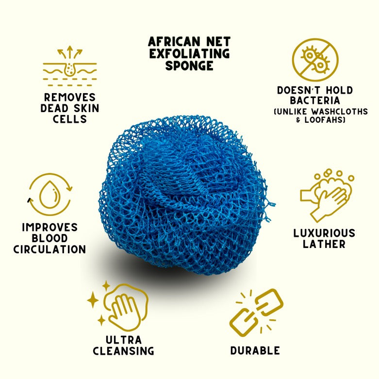 African Net Exfoliating Bath Sponge