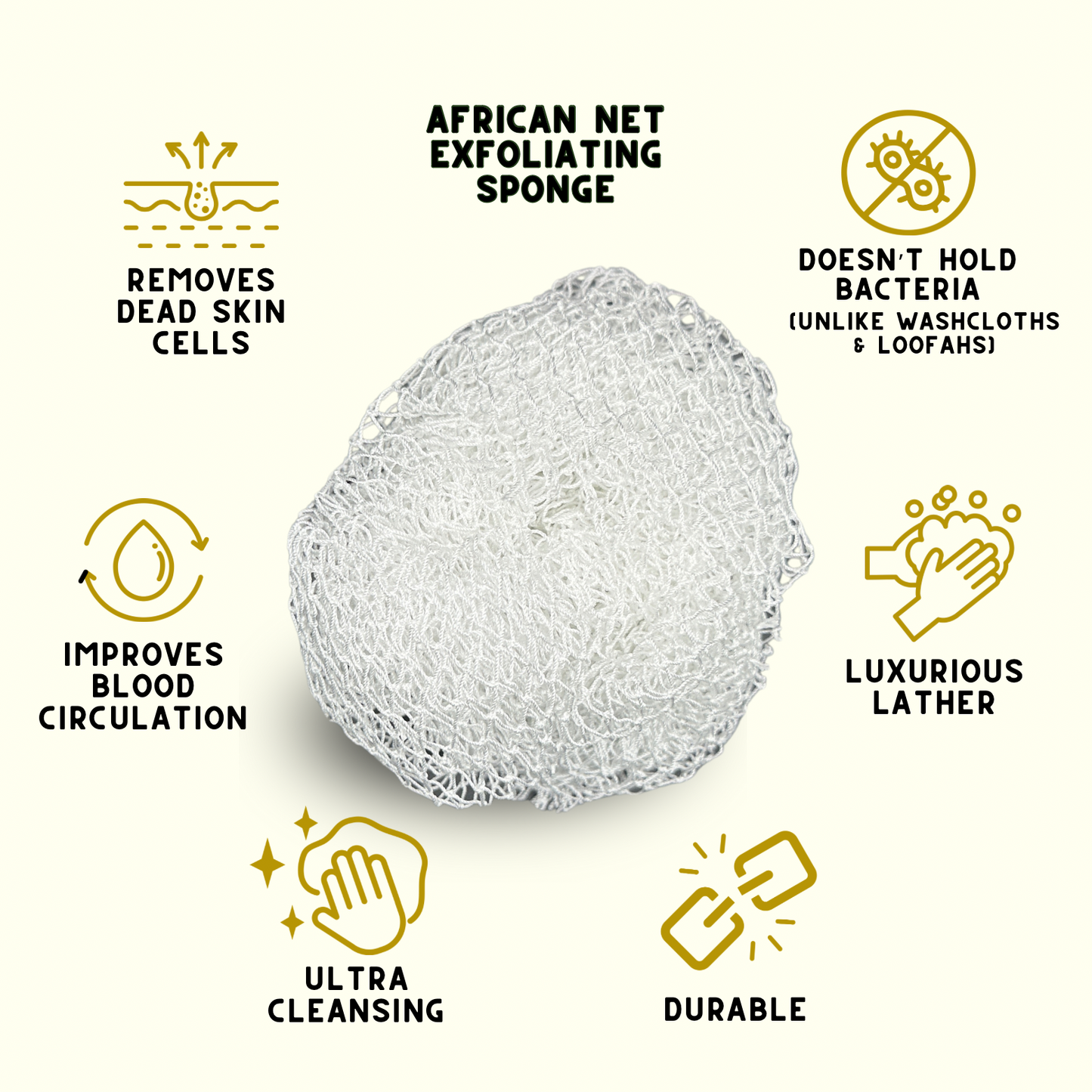 African Net Exfoliating Bath Sponge